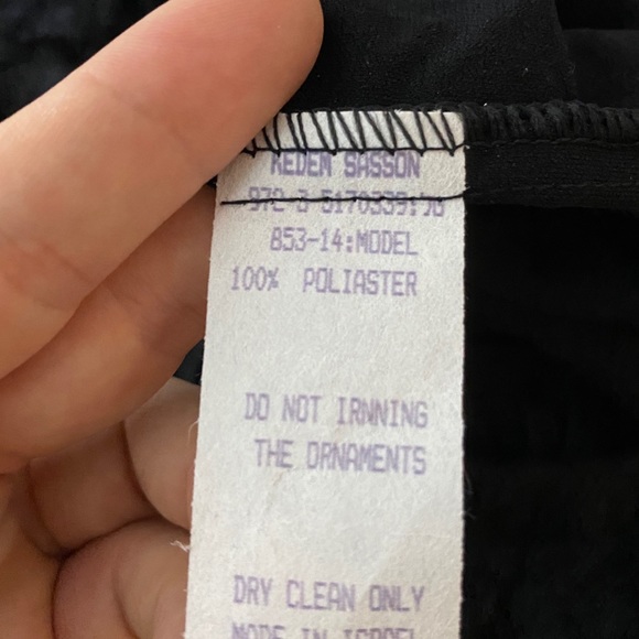 Kedem Sasson Black Mesh Lace Crinkle Maxi Skirt - Picture 7 of 7